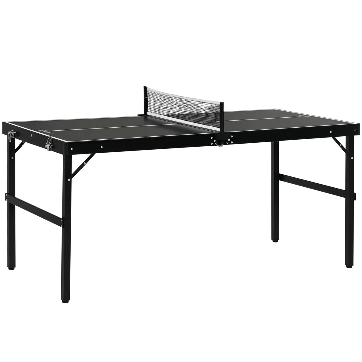 Mini Folding Table Tennis Table, Aluminium Frame, Portable, Black Game Tables Black at Gallery Canada