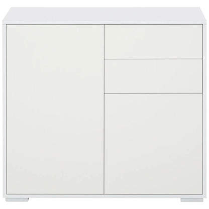 High Gloss Buffet Sideboard, 2 Drawers, 2 Doors, Adjustable Shelf, White Bar Cabinets at Gallery Canada