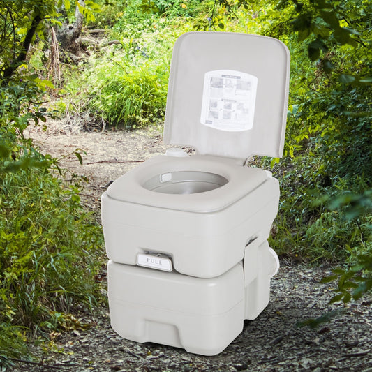Outdoor Portable Travel Toilet Detachable Flushable Tank Easy to Use 3 Way Pistol for Camping Hiking Boating Roadtripping 5.3 Gallon (20L) - Gallery Canada