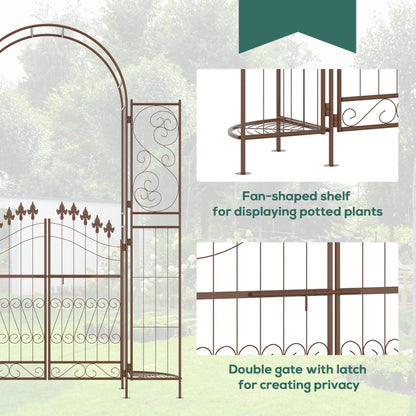 7ft Metal Garden Arch Trellis, Outdoor Arbor for Climbing Plants Garden Arches at Gallery Canada