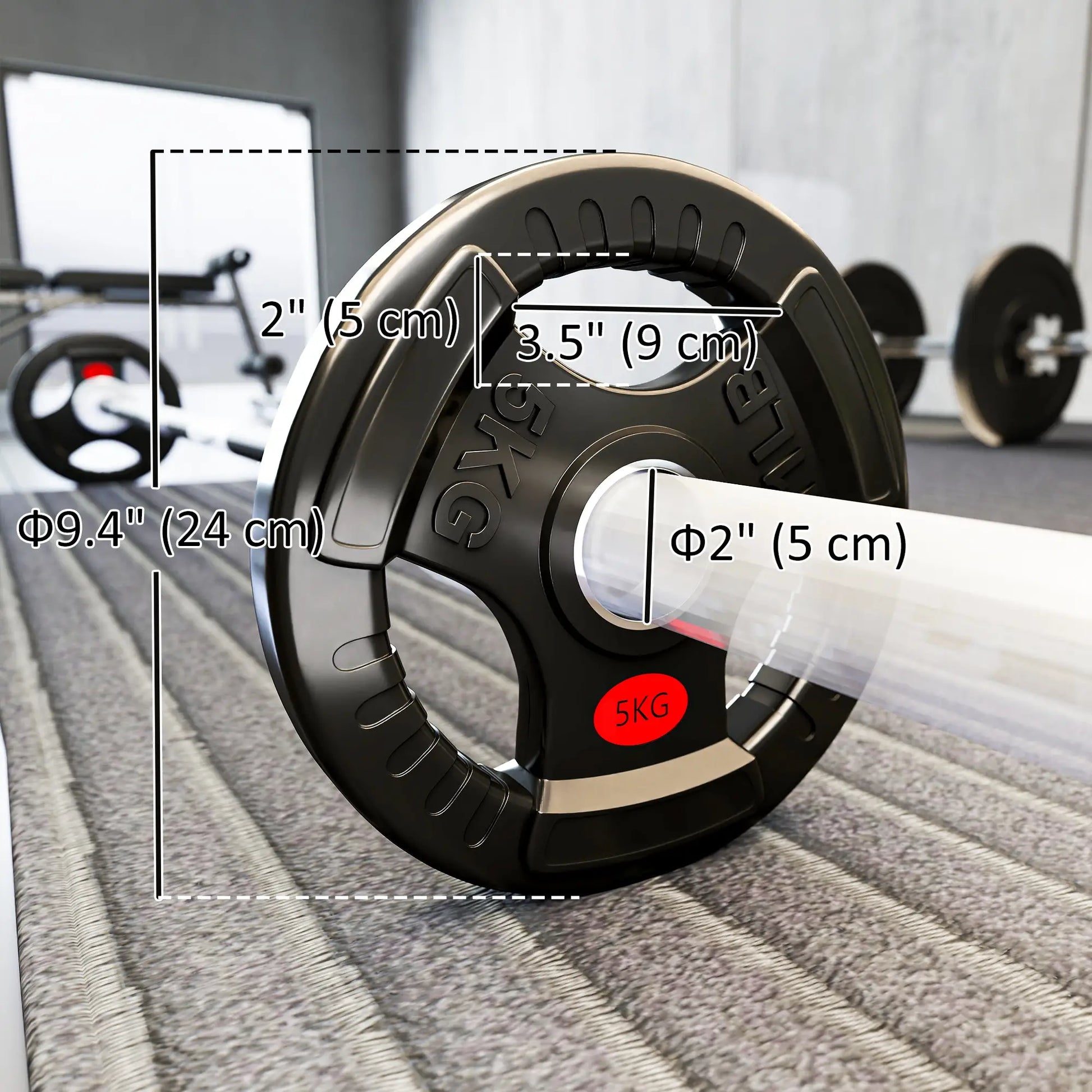 Weight Plates Set, 2-Inch Barbell Weights, Tri-Grips, 2 x 11lbs Dumbbells & Barbells at Gallery Canada