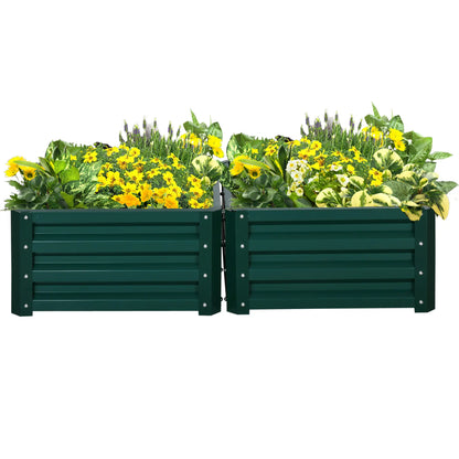 2' x 2' x 1' Raised Garden Bed, Galvanised Steel Frame, for Vegetables, Flowers, Herbs Galvanized Planter Boxes at Gallery Canada