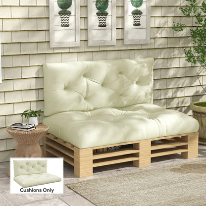 2 Seater 5" Thick Outdoor Seat Cushions, Cream White Patio Chair Cushions at Gallery Canada