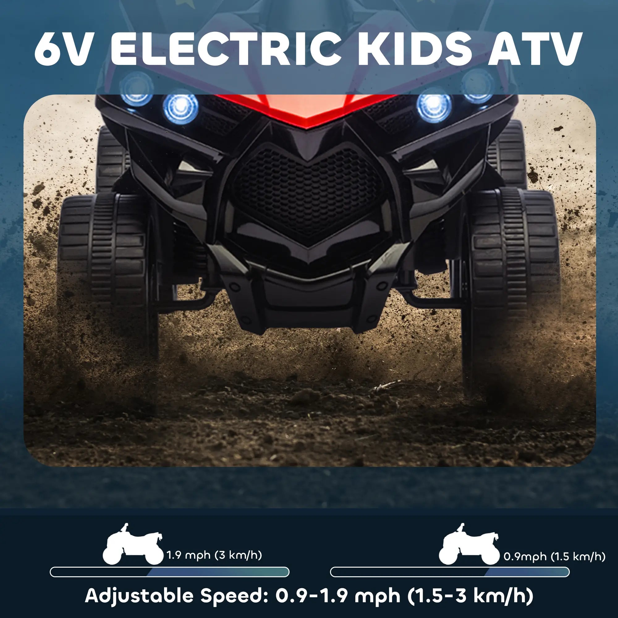 6V Kids ATV, 4 Wheeler Electric Ride on Car, for Ages 3-8, Red Electric Toy Cars at Gallery Canada