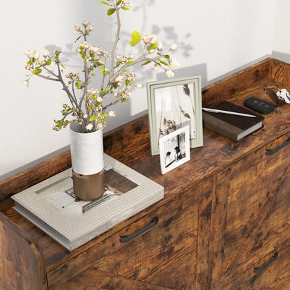 Narrow Shoe Storage Cabinet, 4 Flip Drawers, Adjustable Shelves, 16 Pair, Rustic Brown Shoe Storage Cabinets & Racks at Gallery Canada