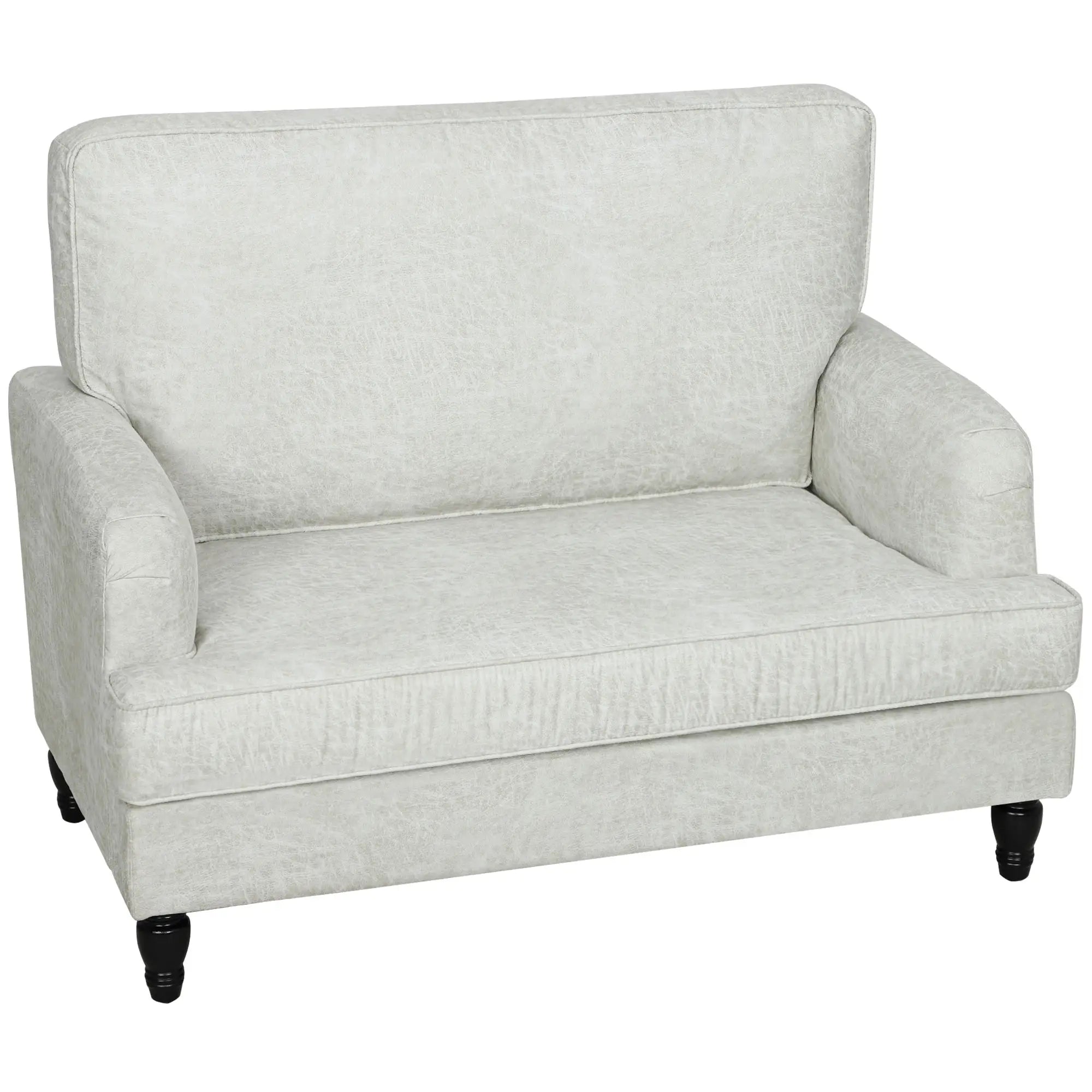 Modern Accent Chair, Leathaire Armchair, Cream White Single Sofas Cream at Gallery Canada