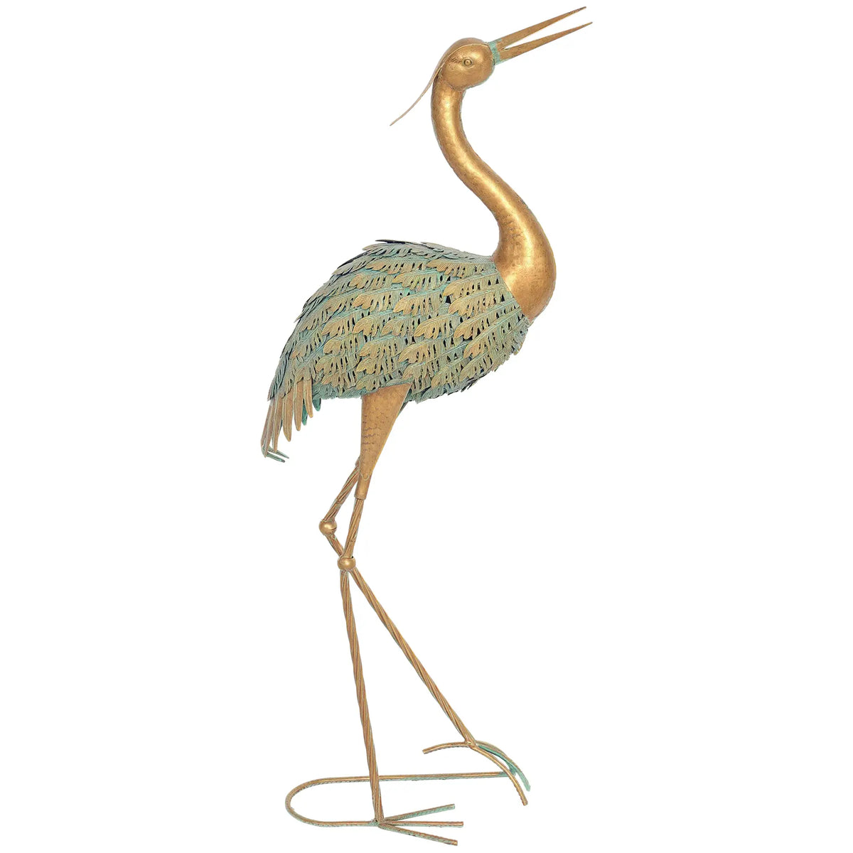 Heron Garden Statue, 15.3"W x 6.7"D x 35.4"H, Mixed Colour Garden Decor at Gallery Canada