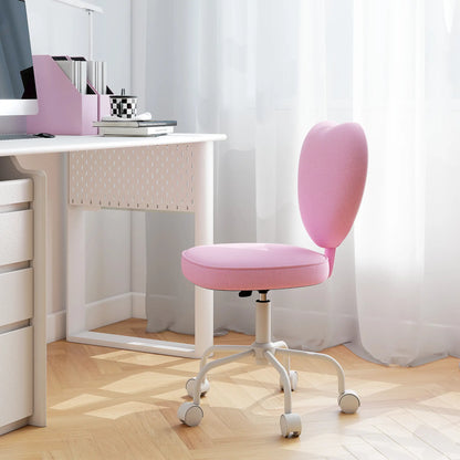 Heart Love Shaped Office Chair, Adjustable Height, Pink Task Chairs at Gallery Canada