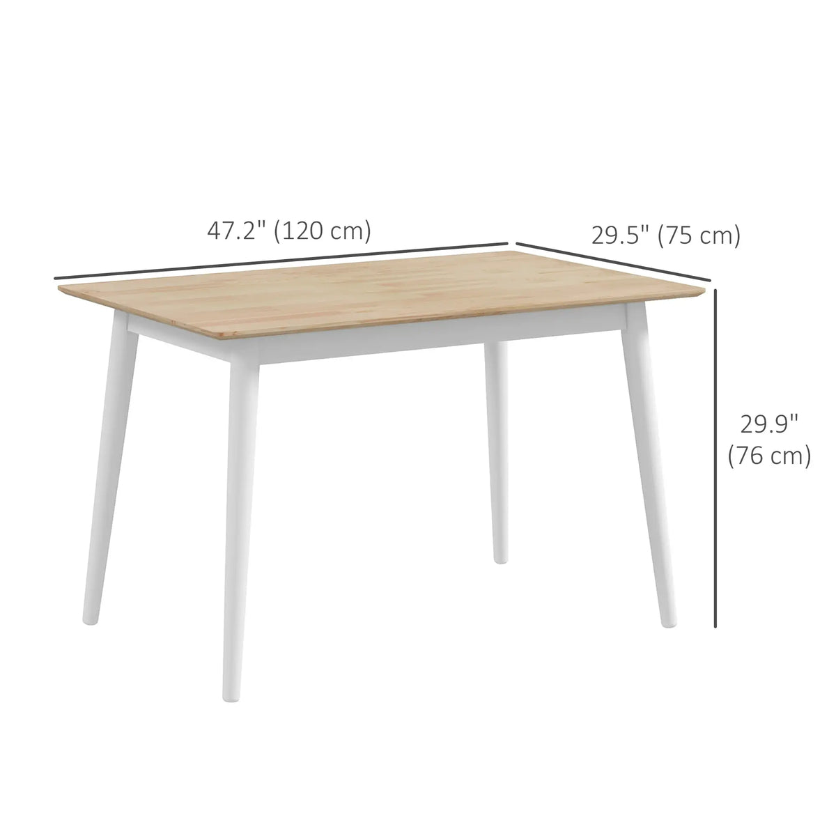 47" x 30" Dining Table, Farmhouse Pine Wood Frame, Natural Bar Tables & Dining Tables at Gallery Canada