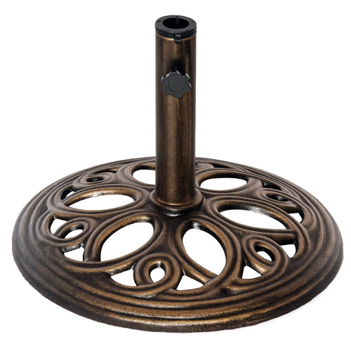 Round Cast Iron Umbrella Base Stand, Outdoor, Fit Dia. 1.5