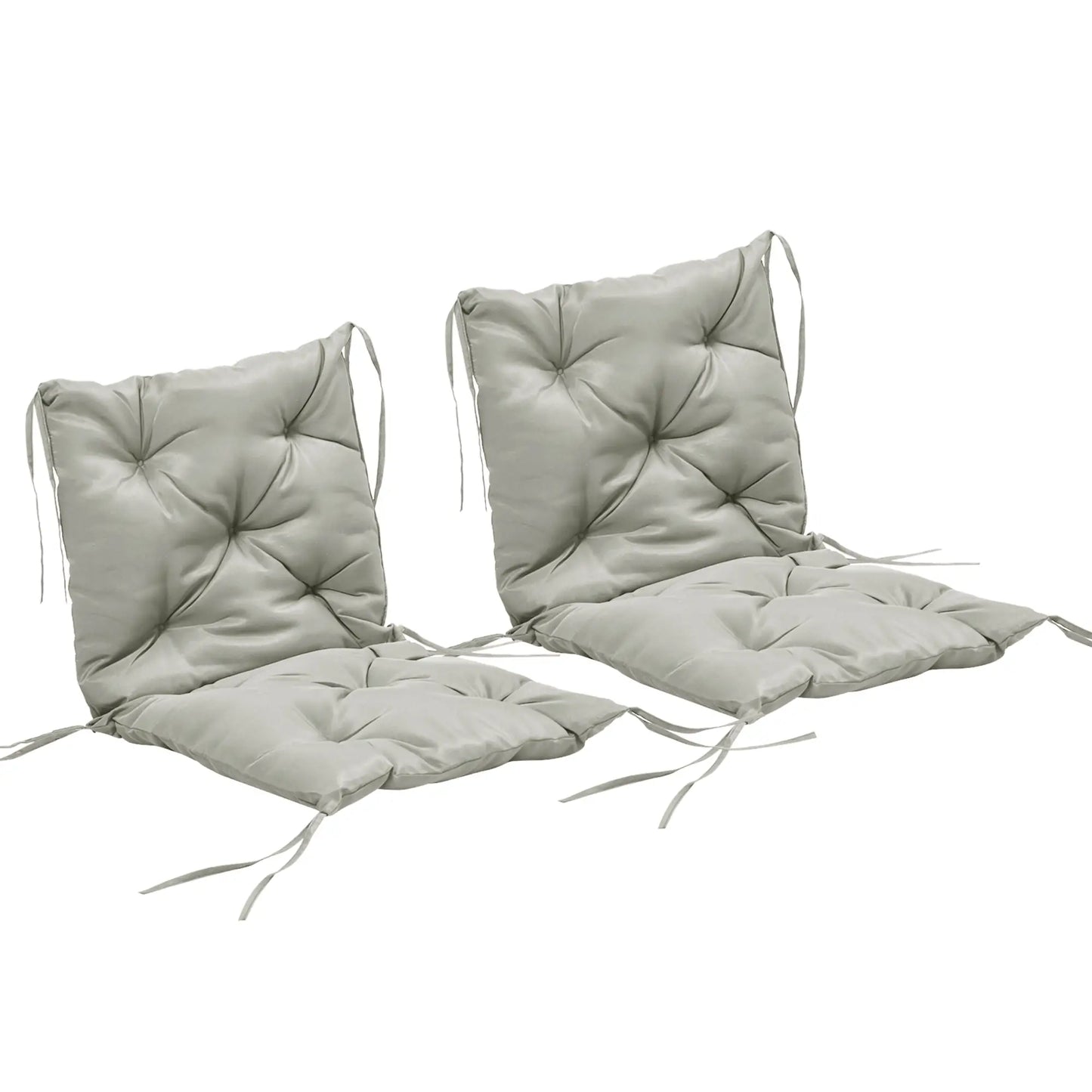 Set of 2 Garden Chair Cushions, Seat Pad with Backrest, Outdoor & Indoor Use Patio Chair Cushions at Gallery Canada