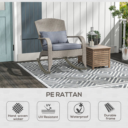 Adirondack Chair, Outdoor Wicker Rocking Chair, Grey Patio Chairs at Gallery Canada