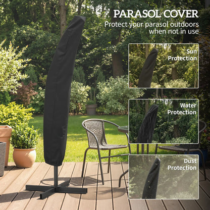 9.6ft Offset Patio Umbrella, Hanging Parasol, Crank, Base Cantilever Umbrellas at Gallery Canada