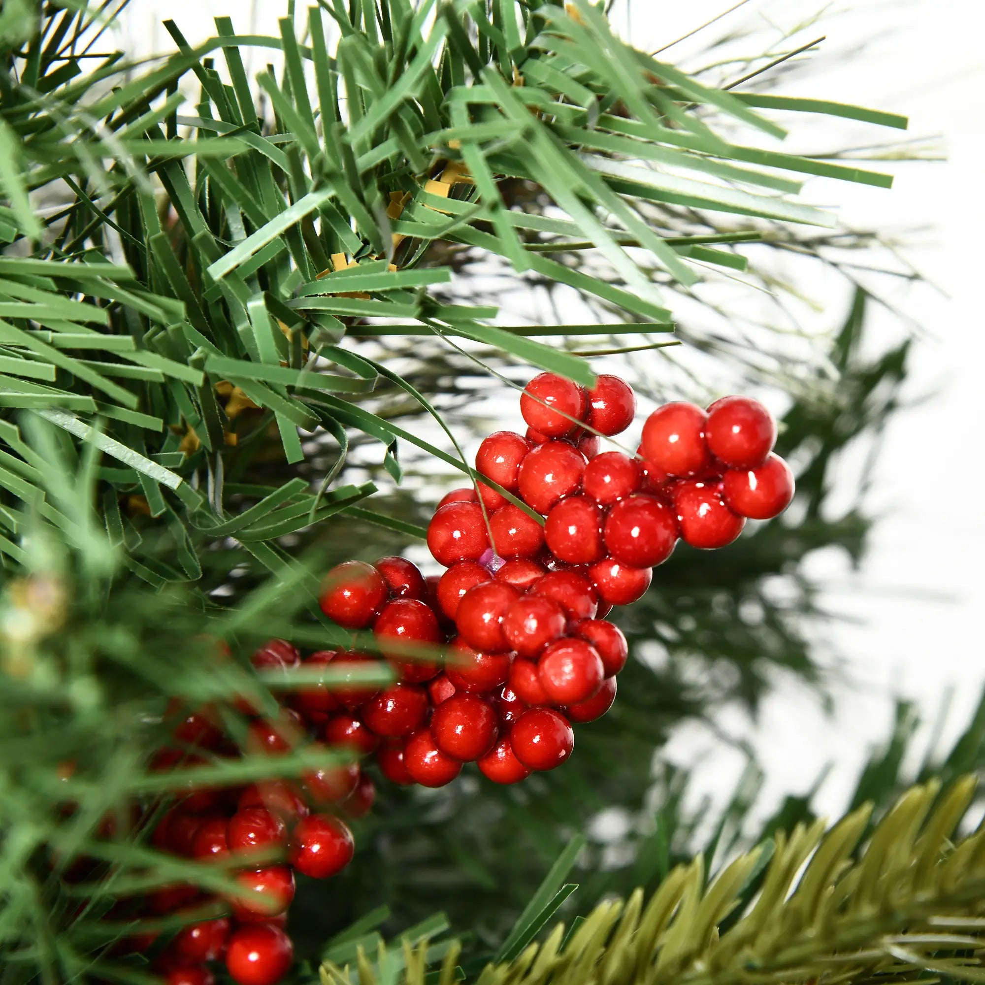 1.5 Foot Prelit Artificial Christmas Tree, 16 Inch, Warm White LED, Red Berries, Pine Cones, Green Pre Lit Christmas Trees at Gallery Canada