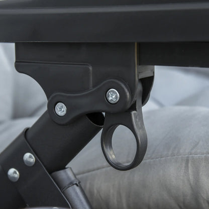 Zero Gravity Reclining Chair, Adjustable Backrest, Folding Sun Lounger, Removable Cushion, Light Grey Lounger Chairs at Gallery Canada