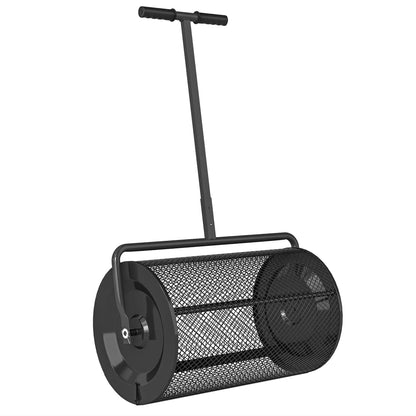 24 Inch Compost Spreader, Adjustable Handle 24.4/26.4 Inch, Black Garden Accessories at Gallery Canada