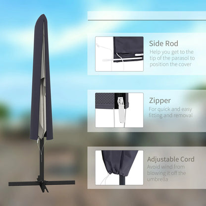 Garden Parasol Cover, Outdoor Cantilever Umbrella Cover, Dark Grey Umbrella Covers at Gallery Canada