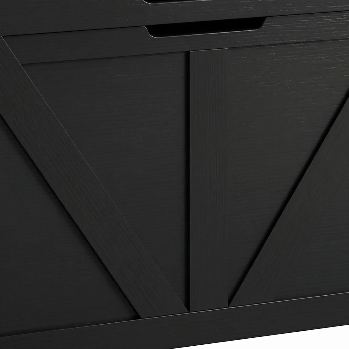 39.4 In Storage Chest With 2 Safety Hinges, White Wood Grain, White