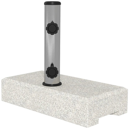 55 Lbs Half Granite Parasol Base, Outdoor Umbrella Stand, Grey Umbrella Bases Grey at Gallery Canada