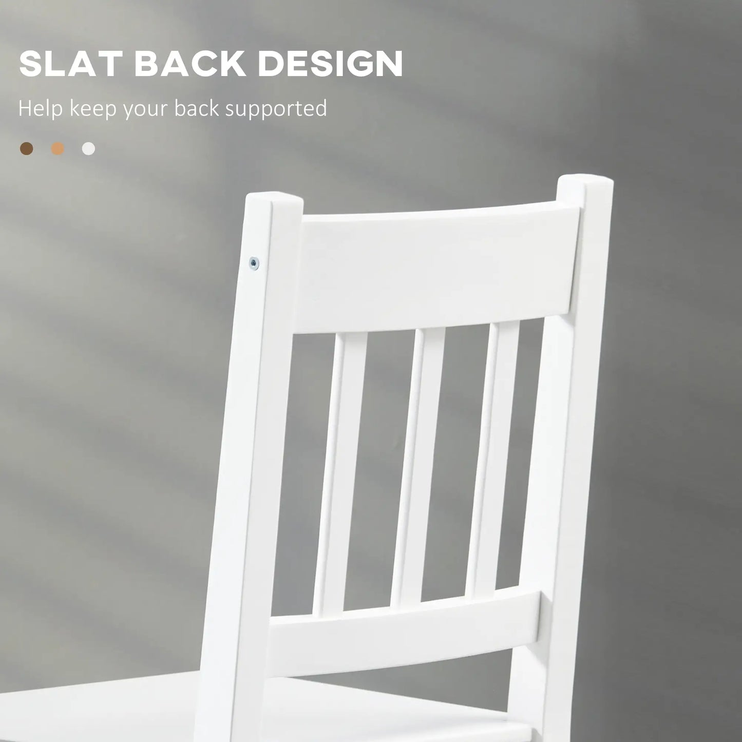 Dining Chairs Set of 2, Kitchen Chair, Pine Wood, White Bar Stools at Gallery Canada