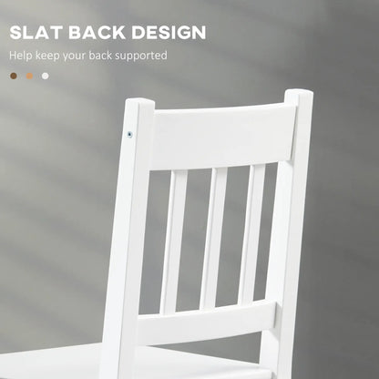 Dining Chairs Set of 2, Kitchen Chair, Pine Wood, White Bar Stools at Gallery Canada