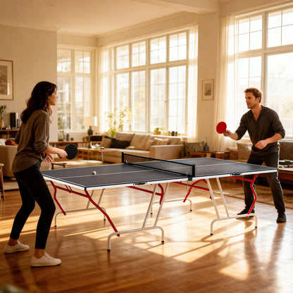 9' x 5' Full Size Table Tennis Table, Folding, Dark Grey Game Tables at Gallery Canada