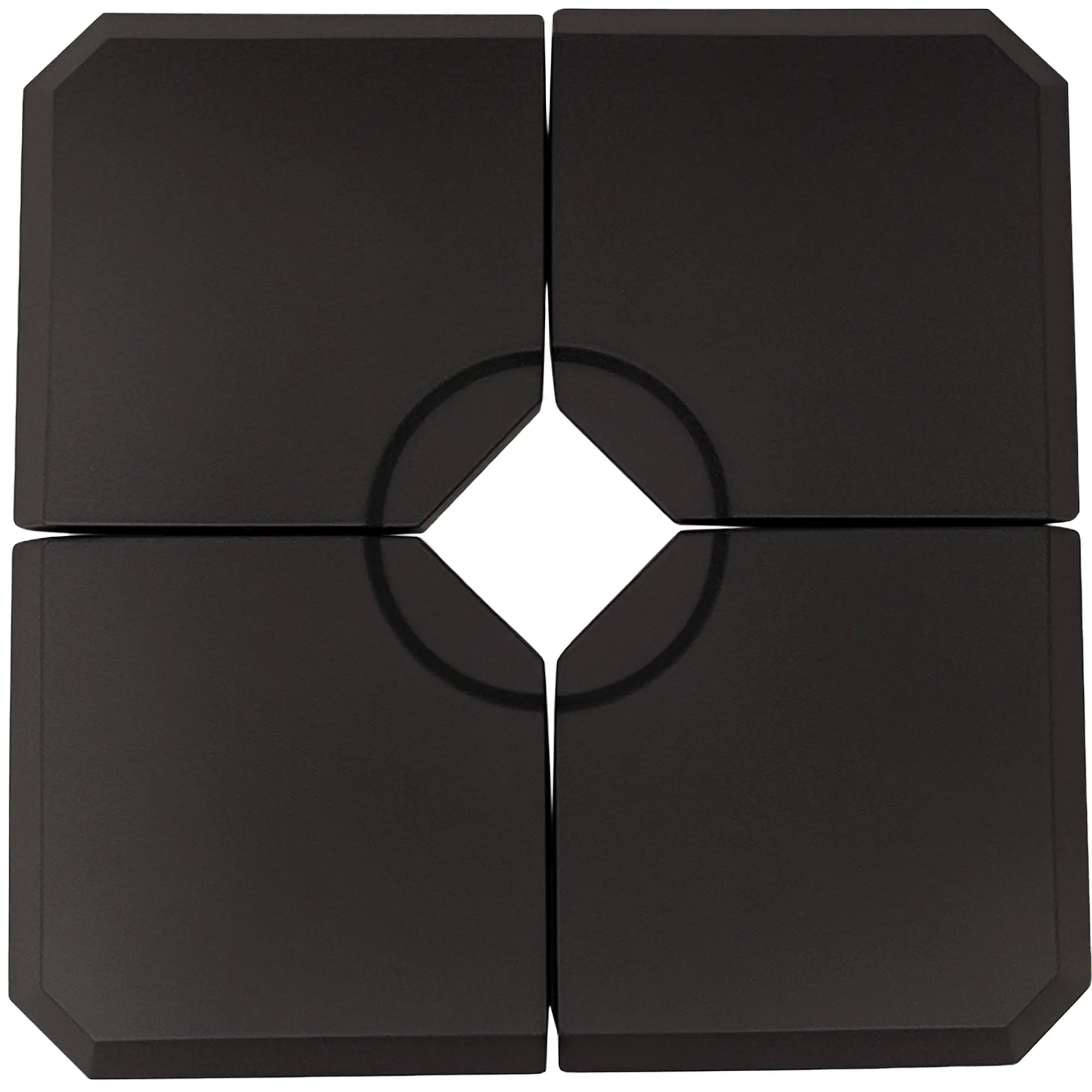 4Pcs Cantilever Umbrella Stand, Fill w/ Sand or Water, Black Umbrella Bases Black at Gallery Canada
