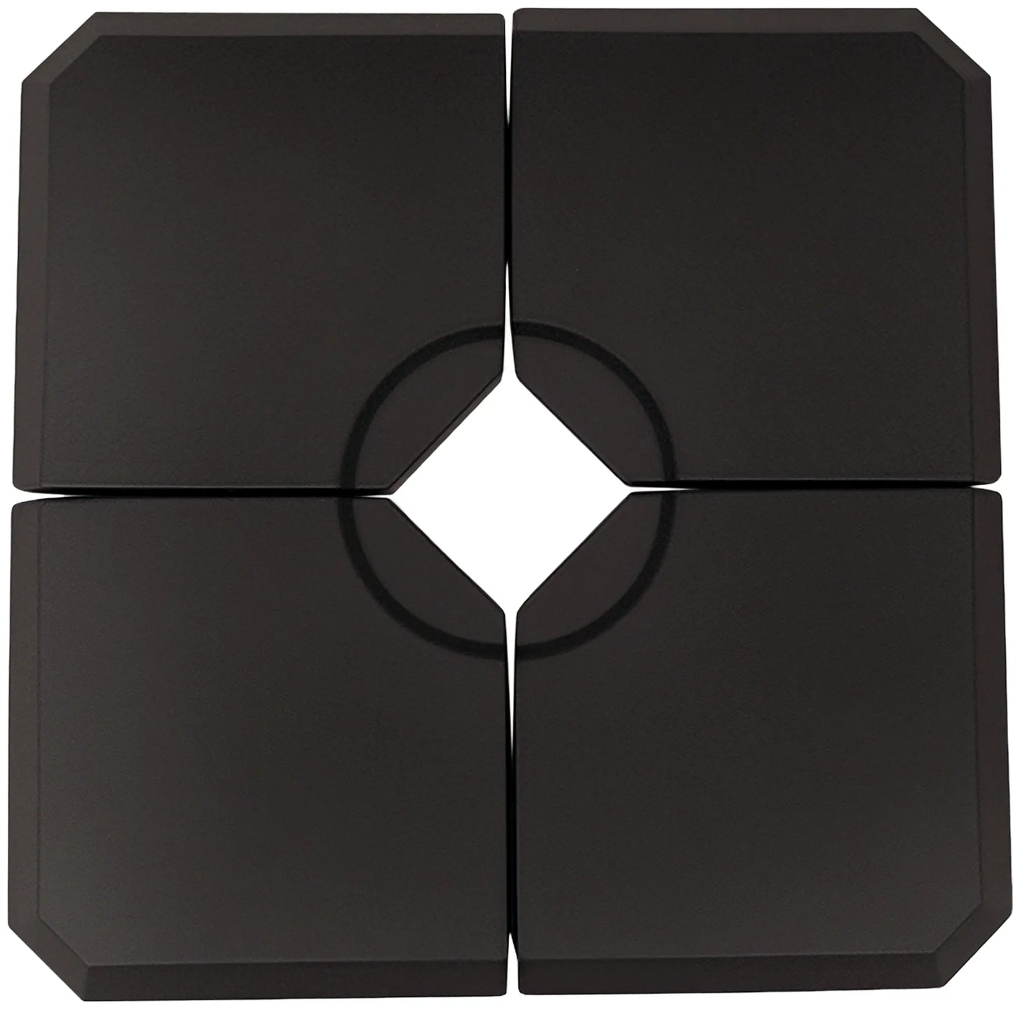 4Pcs Cantilever Umbrella Stand, Fill w/ Sand or Water, Black Umbrella Bases Black at Gallery Canada