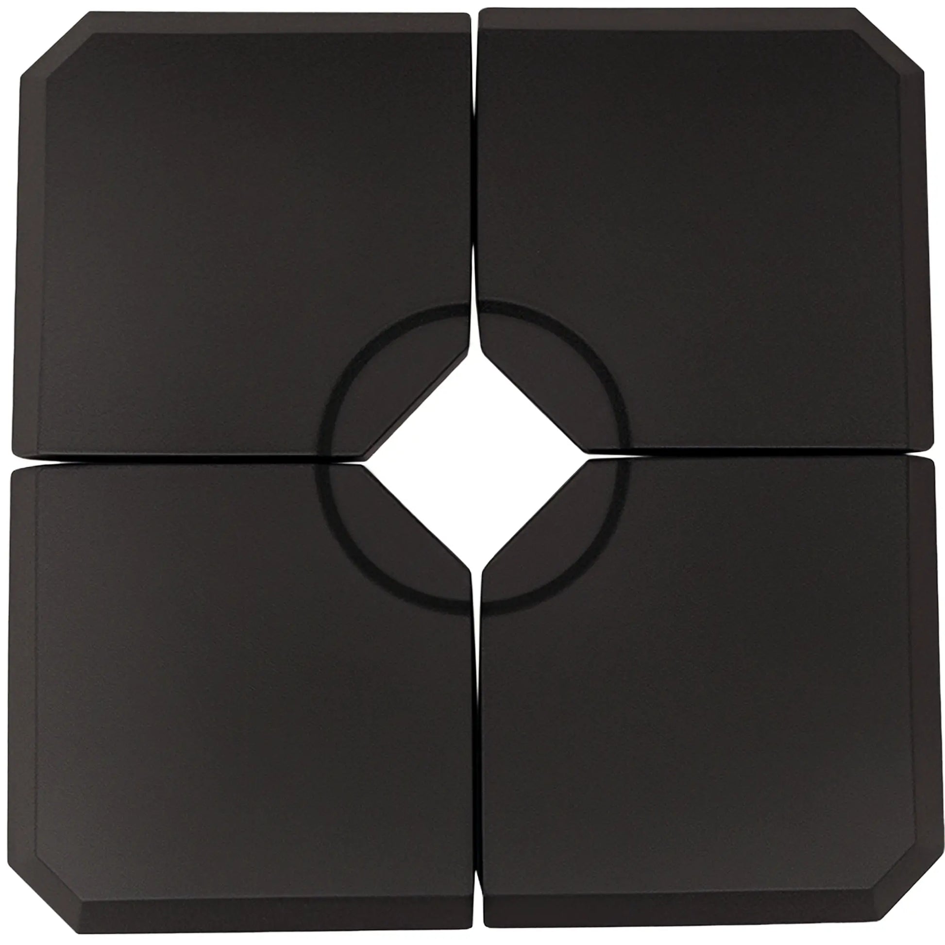 4Pcs Cantilever Umbrella Stand, Fill w/ Sand or Water, Black Umbrella Bases Black at Gallery Canada