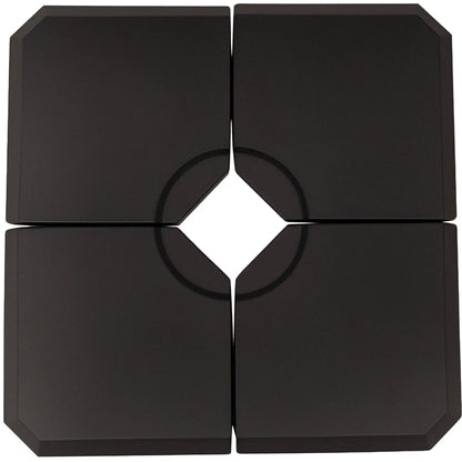 4Pcs Cantilever Umbrella Stand, Fill w/ Sand or Water, Black Umbrella Bases Black at Gallery Canada