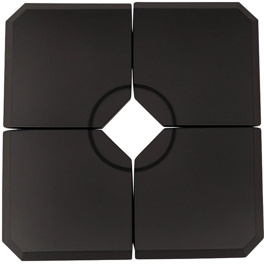 4Pcs Cantilever Umbrella Stand, Fill w/ Sand or Water, Black Umbrella Bases Black at Gallery Canada