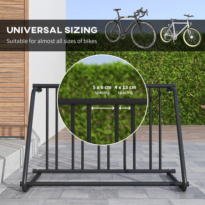 Steel Bike Rack, 45", 3-Bike Capacity, for Garages Streets Yards Bike Parking Stands at Gallery Canada