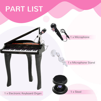 37 Key Mini Electronic Piano, Kids Musical Keyboard with Microphone, Black Electronic Musical Pianos at Gallery Canada