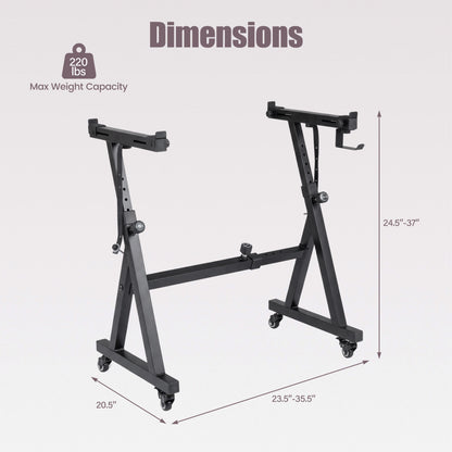 Keyboard Stand, Adjustable, Fits 49-88 Keys, Black Pianos & Keyboards at Gallery Canada