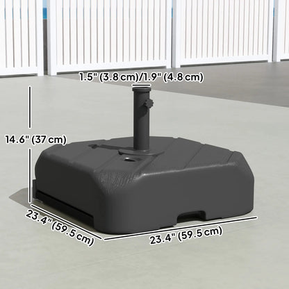 Patio Umbrella Base With Wheels, Telescopic Handle, 158 Lb Stand, Black Umbrella Bases at Gallery Canada