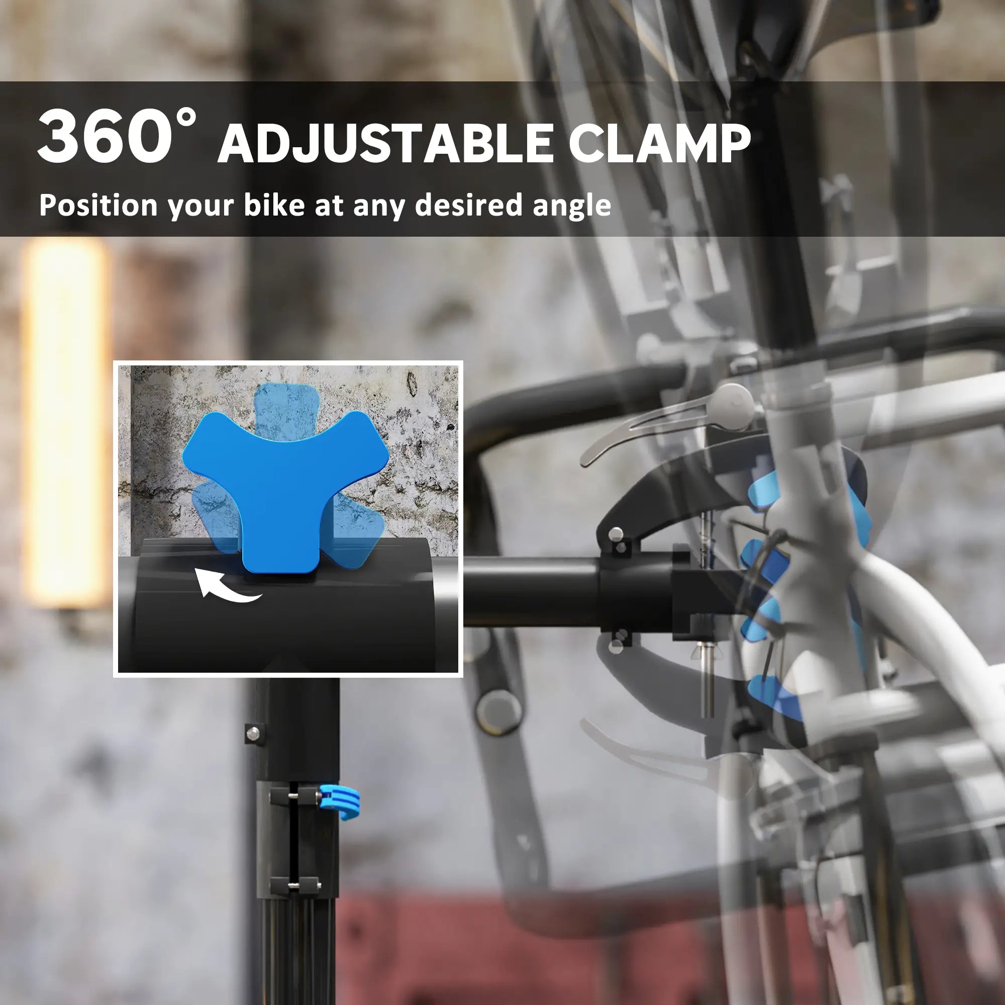Bicycle Repair Stand, Wall Mount Rack with Adjustable Clamp Bike Repair Stands at Gallery Canada