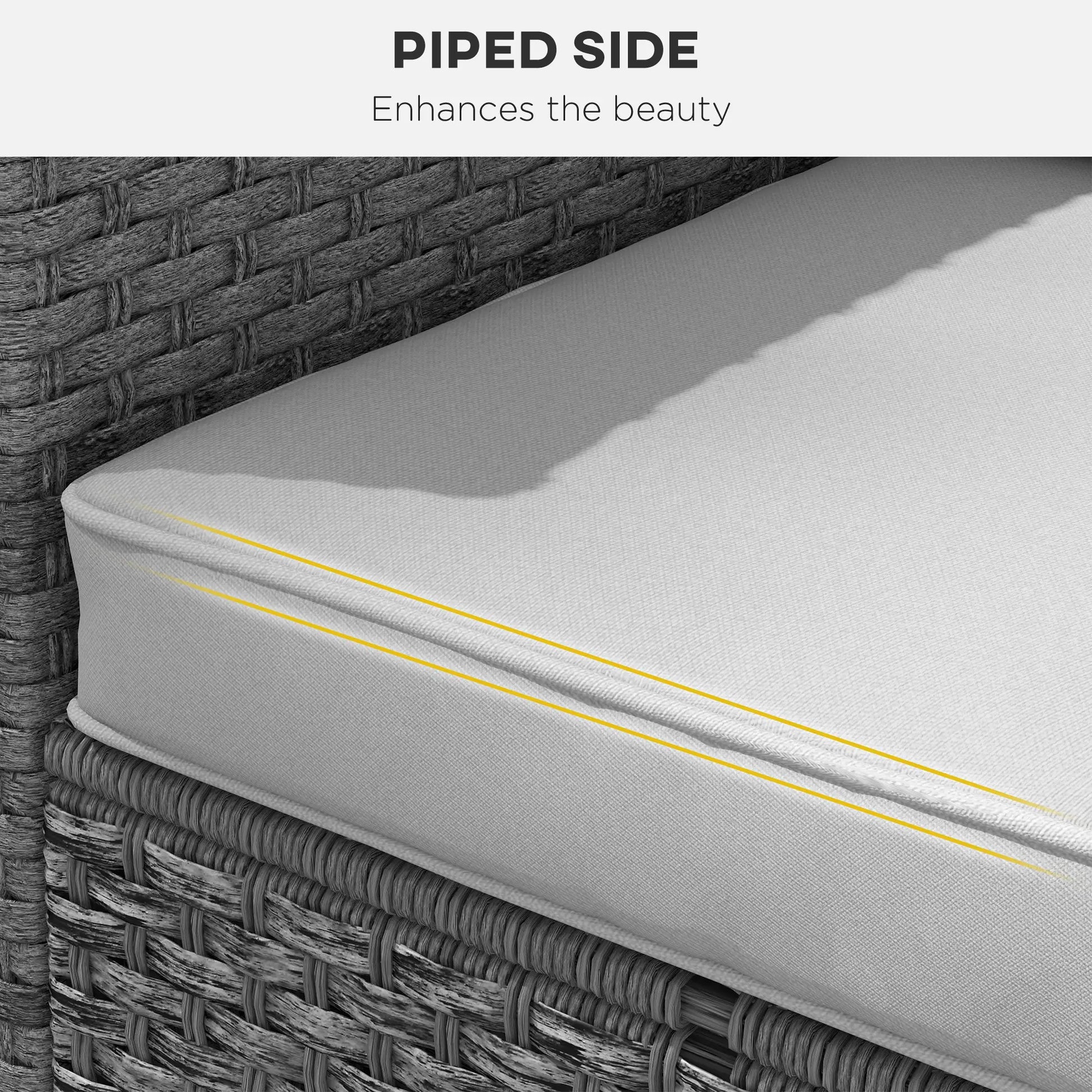 Seat Cushion Back Pillows Set of 2, Patio Chair Cushions, Light Grey, Grey Patio Chair Cushions at Gallery Canada