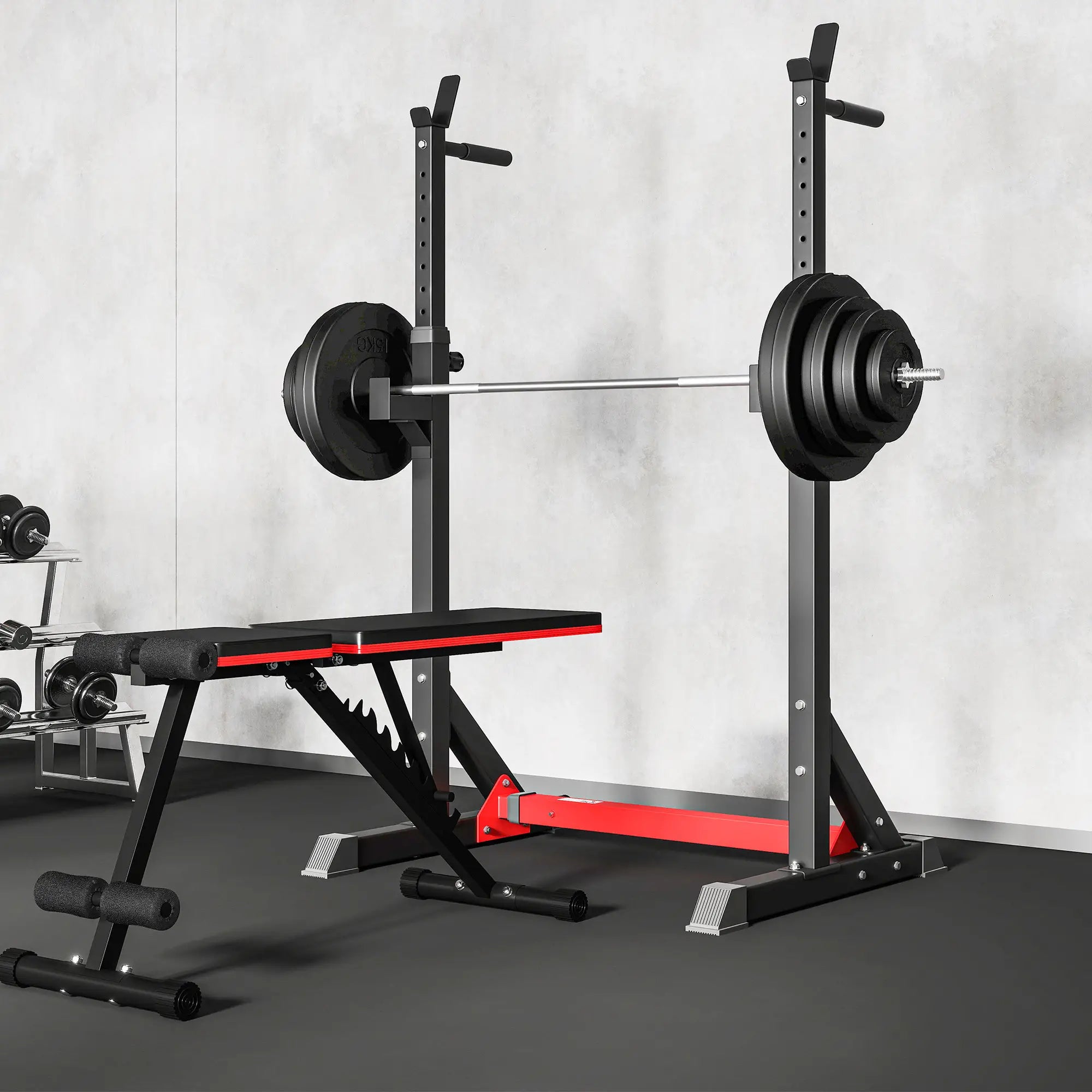 154 lbs Barbell Weight Set, Adjustable Weights, 67