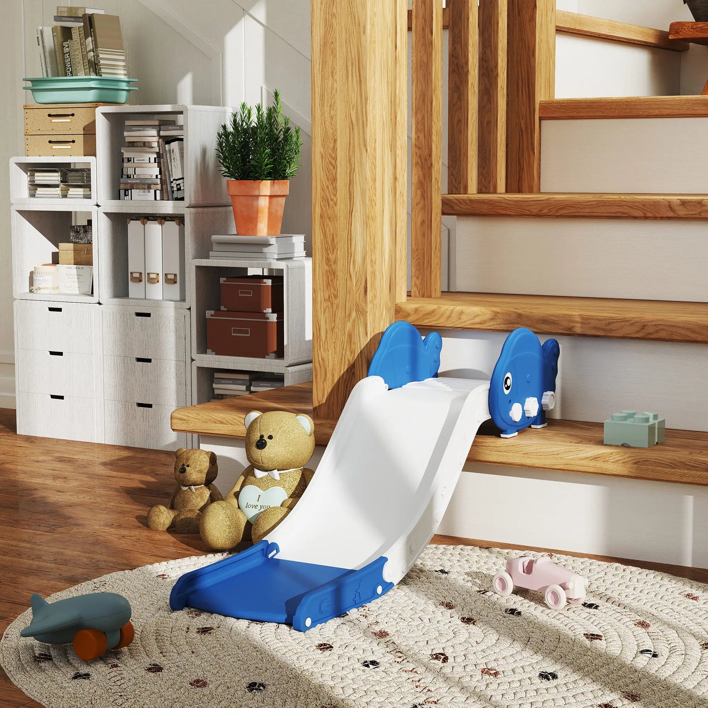 Toddler Couch Slide, Easy Assemble, Storage, 18-48 Months, Blue Gym Sets & Swings at Gallery Canada