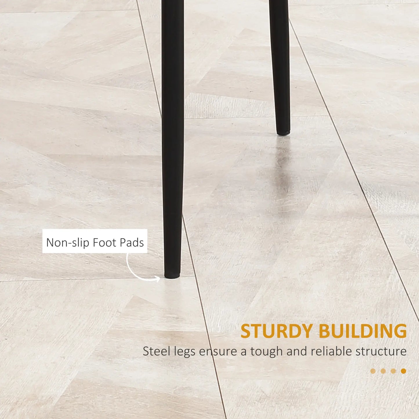 Dining Chairs Set of 4, Modern High Back, Faux Leather, Steel Legs, Black Bar Stools at Gallery Canada