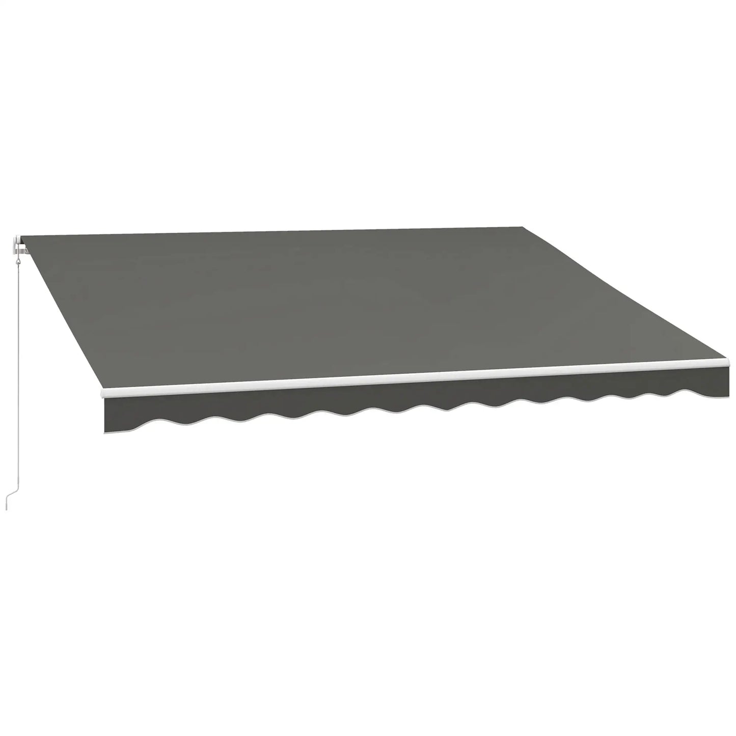 13' x 10' Electric Retractable Awning, Remote Controller, Light Grey Deck Awnings at Gallery Canada