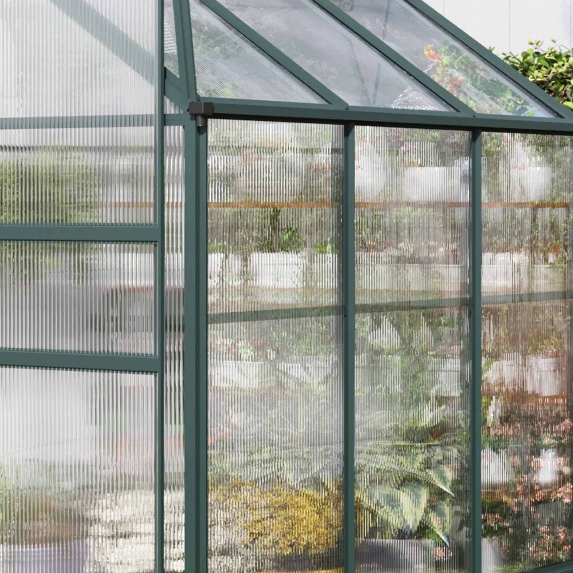 Polycarbonate Greenhouse Panels, UV Protected, Twin-Wall Roof, 47.2