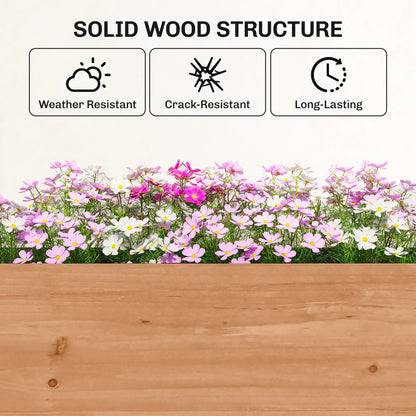 4-Tier Raised Garden Bed, 33.5" x 18" x 55" Vertical Wooden Planter Box Elevated Garden Beds at Gallery Canada