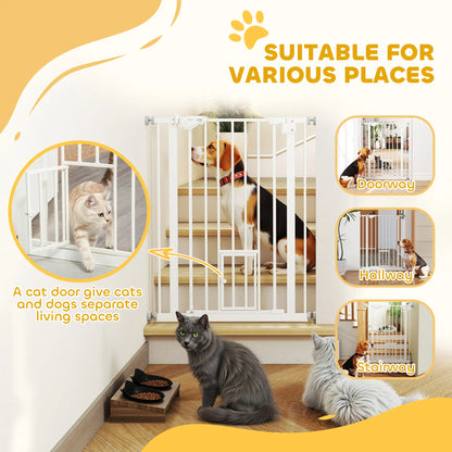 36" Indoor Dog Gate for Doorways, House, Stairs, White Houses, Kennels & Pens at Gallery Canada