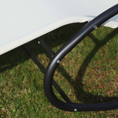 Double Chaise Lounger, Outdoor Hammock Chair, Cream White Lounger Chairs at Gallery Canada