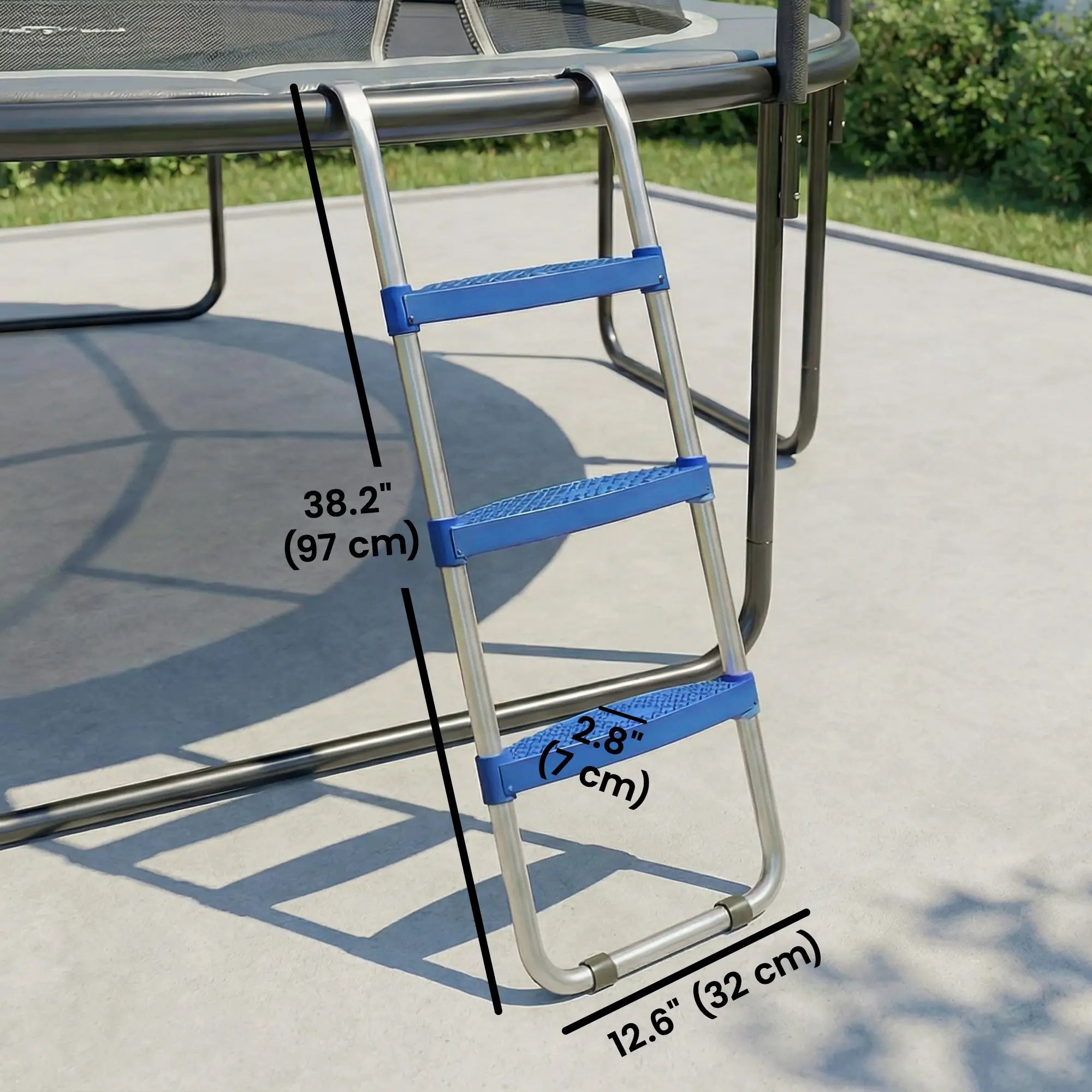 3-Step Trampoline Ladder, Galvanized Steel Frame, 330LBS Load Trampolines at Gallery Canada