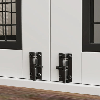 44 Dog Crate with Double Doors, Storage Drawer, White Houses, Kennels & Pens at Gallery Canada