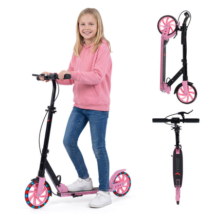 Foldable Kick Scooter, Ages 8+, Pink