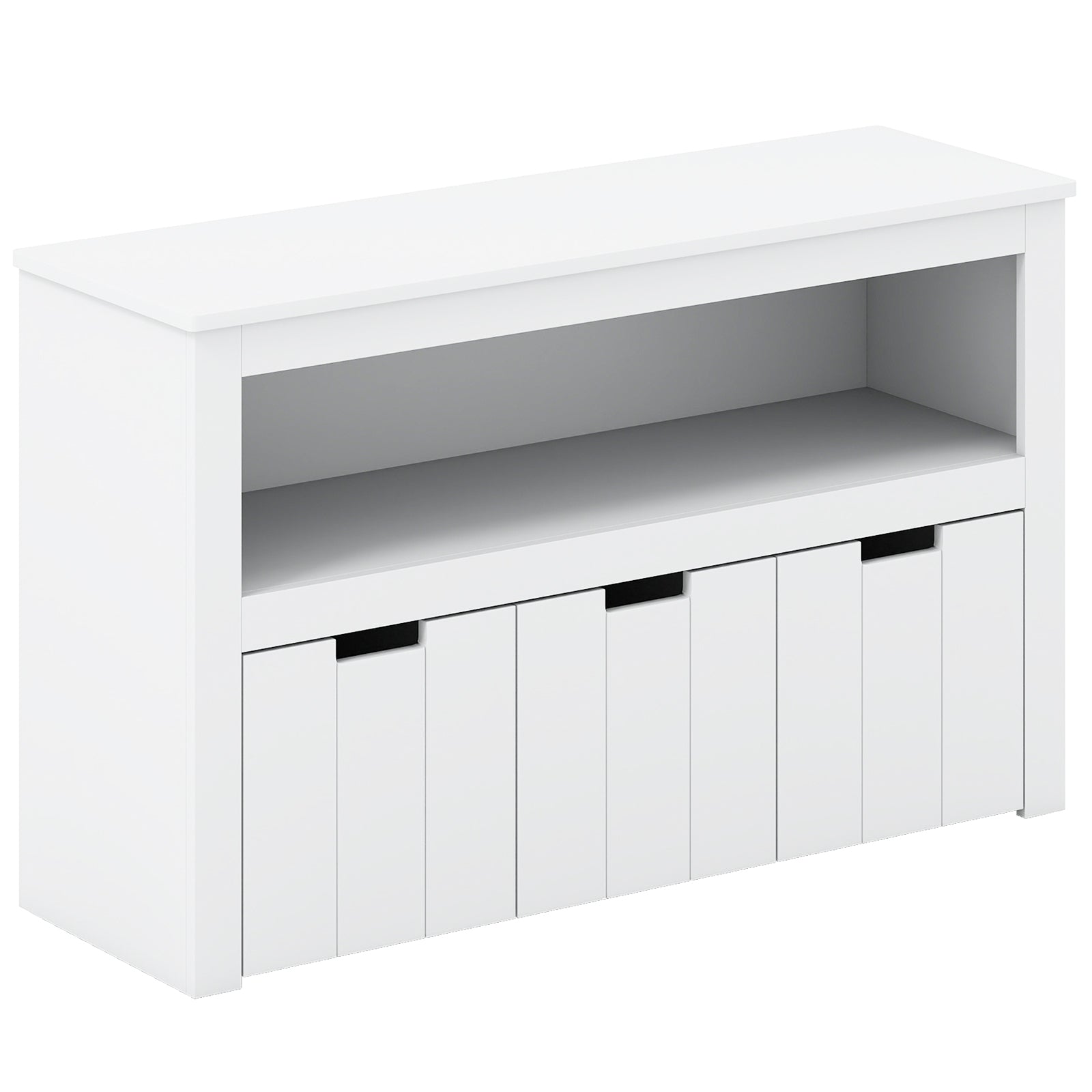 Kid Toy Storage Cabinet 3 Drawer Chest with Wheels Large Storage Cube Shelf-White\, White Kids Storage White at Gallery Canada