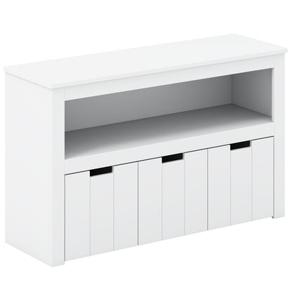 Kid Toy Storage Cabinet 3 Drawer Chest with Wheels Large Storage Cube Shelf-White\, White Kids Storage White at Gallery Canada